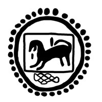 Денга (человек с топором влево и голова, круговая надпись, на обороте зверь в рамке). Рисунок реверса