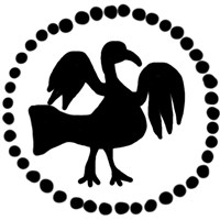Пуло мелкоформатное (птица вправо, на обороте надпись). Рисунок аверса