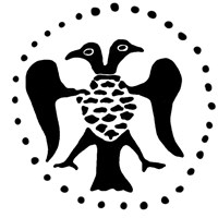 Пуло новгородское (двуглавый орёл, на обороте надпись). Рисунок аверса