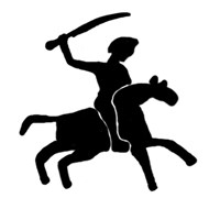 Денга тверская (всадник с саблей, на обороте надпись). Рисунок аверса