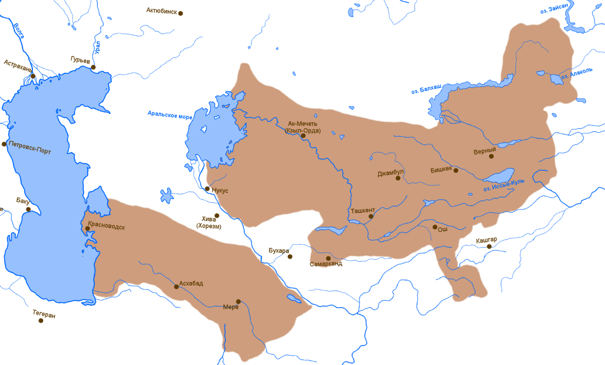 "Восточный туркестан карта"