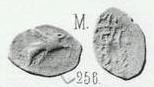 Монета Пуло (белка вправо, на обороте надпись)