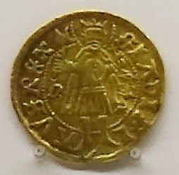 Монета ~50 копеек 1402-1437 Венгрия. Гульден