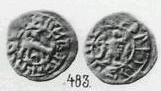 Денга (зверь влево, на обороте лучник, круговые надписи) 