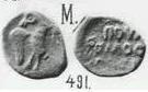 Монета Пуло московское (птица, на обороте надпись). Разновидности, подробное описание