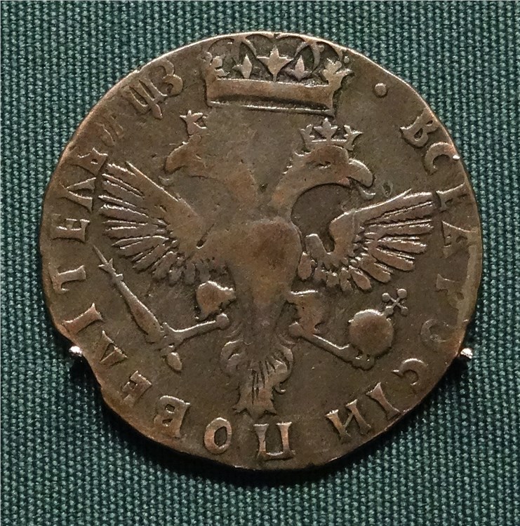 Монета 1/3 тинфа 1707 года Шестак. Разновидности, подробное описание