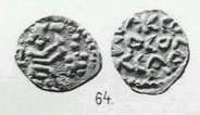 Монета Денга (денежник в короне, на обороте надпись). Разновидности, подробное описание