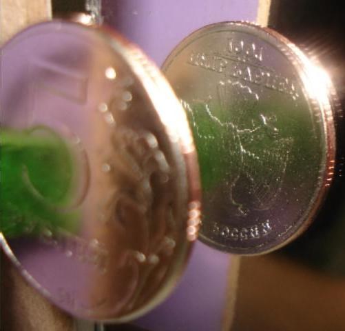 Монета 5 рублей 1997 года Поворот на 180°