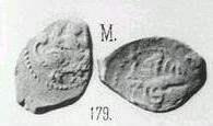 Монета Пуло (всадник на драконе, на обороте арабская надпись)