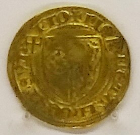 Монета ~50 копеек 1397-1419 Епископство Майнц. Гульден