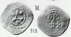 Монета Пуло (буква Д с точками, на обороте надпись). Разновидности, подробное описание