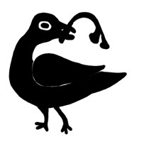Пуло тверское (птица с цветком в клюве, на обороте надпись). Рисунок аверса