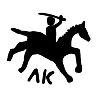 Денга тверская (всадник к саблей, ЛК, на обороте монограмма и круговая надпись). Рисунок аверса