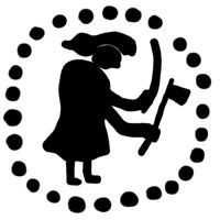 Полуденга (человек с саблей и топором, на обороте подражание арабской надписи). Рисунок аверса