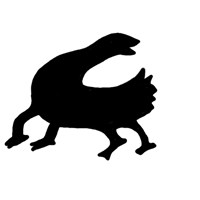 Пуло московское (грифон с развёрнутой головой, на обороте надпись). Рисунок аверса