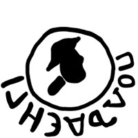 Полуденга (голова в шапке вправо, круговая надпись, на обороте зверь влево). Рисунок аверса
