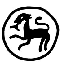 Пуло (зверь влево, на обороте надпись). Рисунок аверса