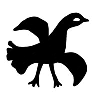Четверетца (птица, на обороте надпись). Рисунок аверса