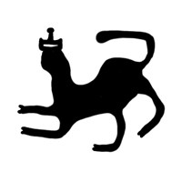 Полуденга (зверь с развёрнутой головой, круговая надпись, на обороте барс влево). Рисунок реверса