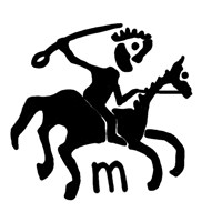 Денга тверская (всадник с саблей, m, на обороте надпись). Рисунок аверса