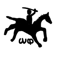 Денга тверская (всадник к саблей, WФ, на обороте монограмма и круговая надпись). Рисунок аверса