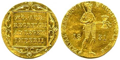 Монета Дукат 1831 года