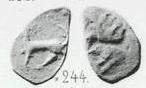 Монета Пуло (зверь влево, на обороте негатив изображения)
