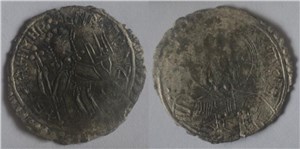 Сребреник Владимира (изображение князя и Христа без букв возле головы, вариант 1) 
