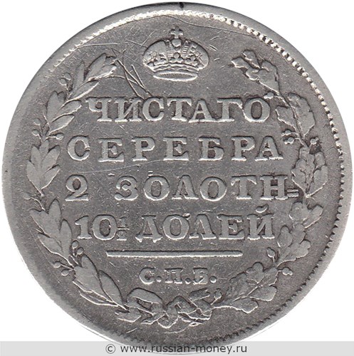 Монета Полтина 1812 года (СПБ МФ). Стоимость. Реверс