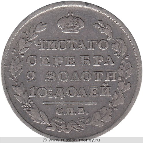 Монета Полтина 1818 года (СПБ ПС). Стоимость. Реверс
