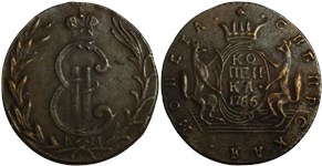 Копейка 1766 (сибирская монета)