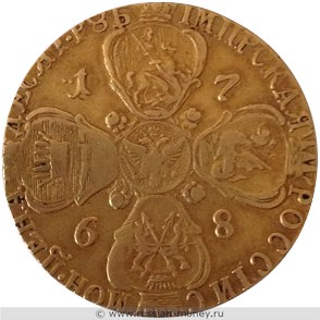 Монета 10 рублей 1768 года (СПБ ТI). Стоимость, разновидности, цена по каталогу. Реверс