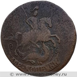 Монета 2 копейки 1764 года (ММ). Стоимость. Аверс