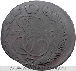 Монета 2 копейки 1765 года (ЕМ). Стоимость. Аверс