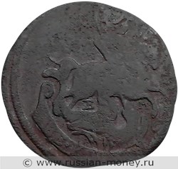 Монета 2 копейки 1765 года (ЕМ). Стоимость. Реверс