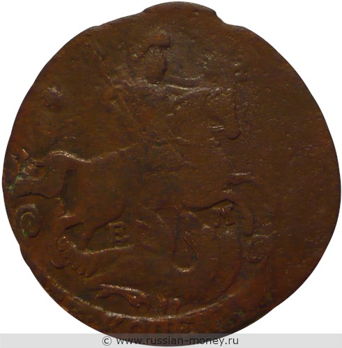 Монета 2 копейки 1773 года (ЕМ). Стоимость. Аверс