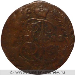 Монета 2 копейки 1773 года (ЕМ). Стоимость. Реверс