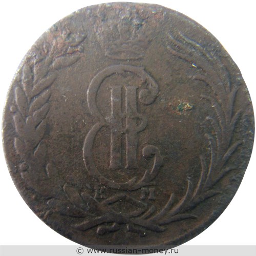 Монета 2 копейки 1774 года (КМ, сибирская монета). Стоимость. Аверс