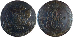 5 копеек 1764 (ЕМ)
