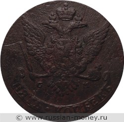 Монета 5 копеек 1764 года (СМ). Стоимость, разновидности, цена по каталогу. Аверс