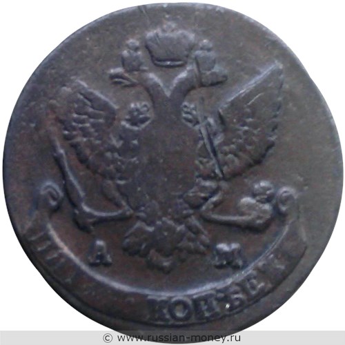 Монета 5 копеек 1789 года (АМ). Стоимость. Аверс
