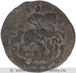 Монета Денга 1768 года (ЕМ). Стоимость. Аверс
