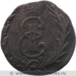 Монета Денга 1770 года (КМ, сибирская монета). Стоимость. Аверс