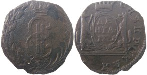 Денга 1771 (КМ, сибирская монета)