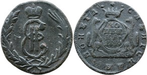 Копейка 1769 (КМ, сибирская монета)