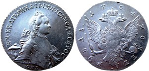 Рубль 1764 (СПБ ТI СА) 1764