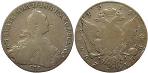 Рубль 1774 (СПБ ТИ θЛ)