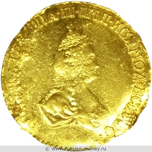 Монета Рубль 1779 года (золото). Стоимость. Аверс
