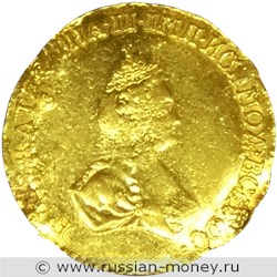 Монета Рубль 1779 года (золото). Стоимость. Аверс