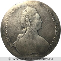 Монета Рубль 1781 года (СПБ ИЗ). Стоимость. Реверс